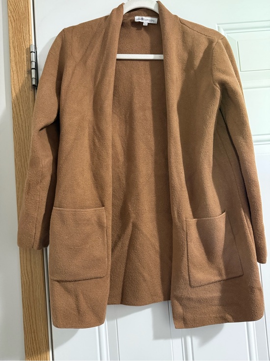 dkr&company Sweaters - 57. dkr & company Camel Open-Front Cardigan Small